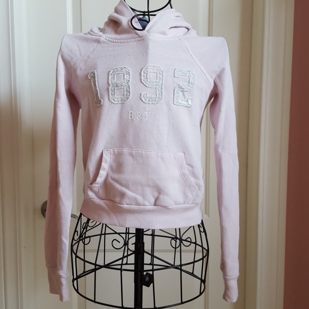 A&F Pink and Silver Hoodie